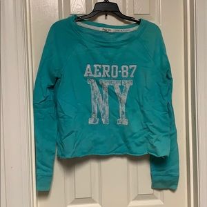 Aeropostale Turquoise Aero-87 NY Sweater Shirt